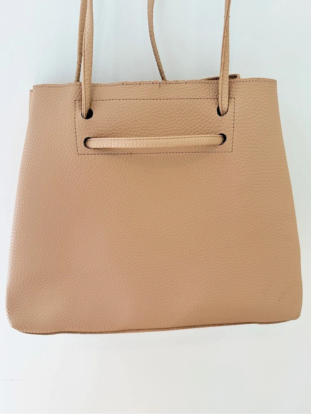 8 Other Reasons Vegan Leather Bucket Bag in Light Tan